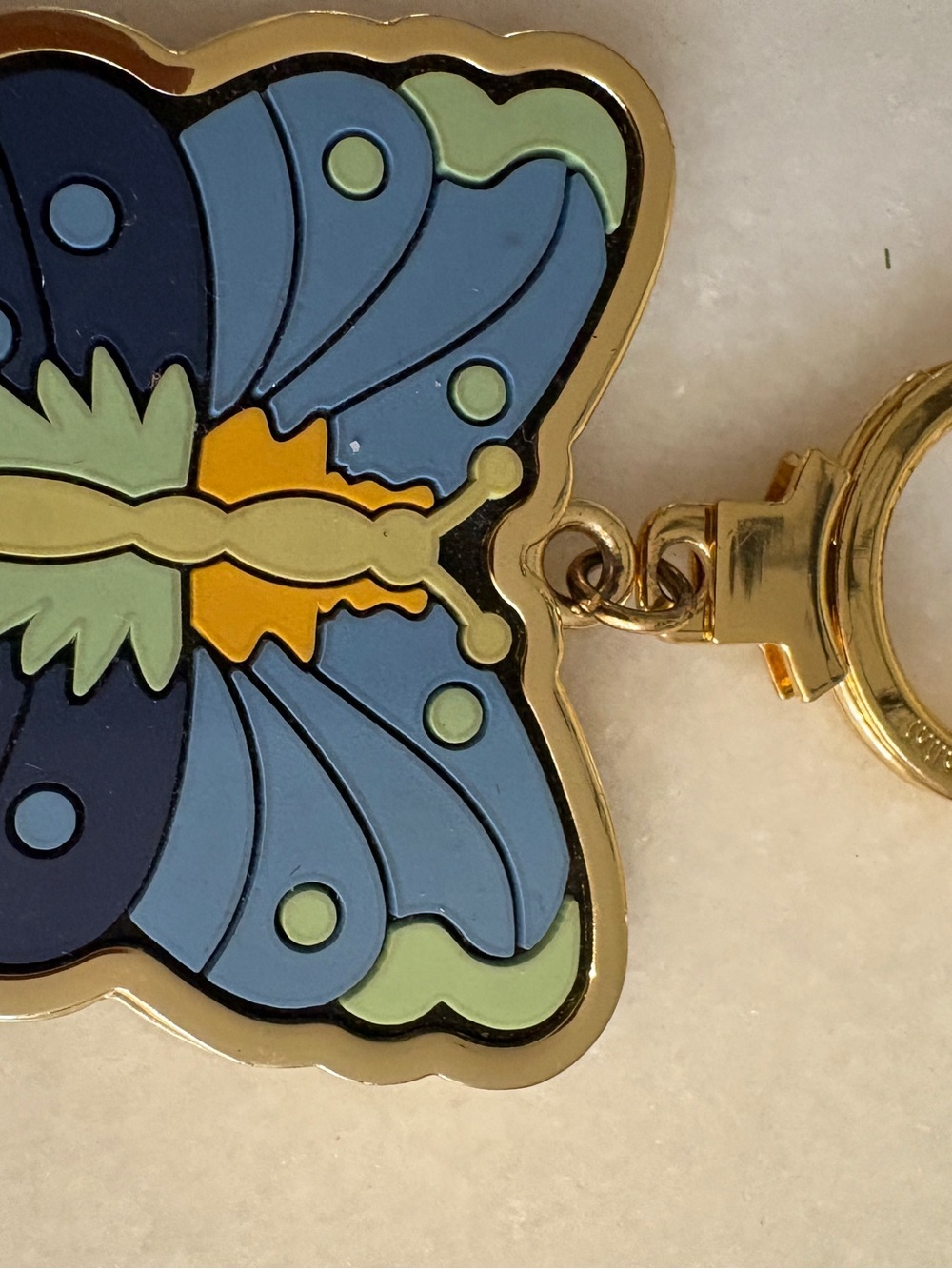 Gold Braccialini Italian made Interchangeable Keychain